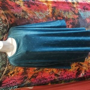 Juicy Couture Sleepwear Turquoise Velour Pajama Gown Sz 1X